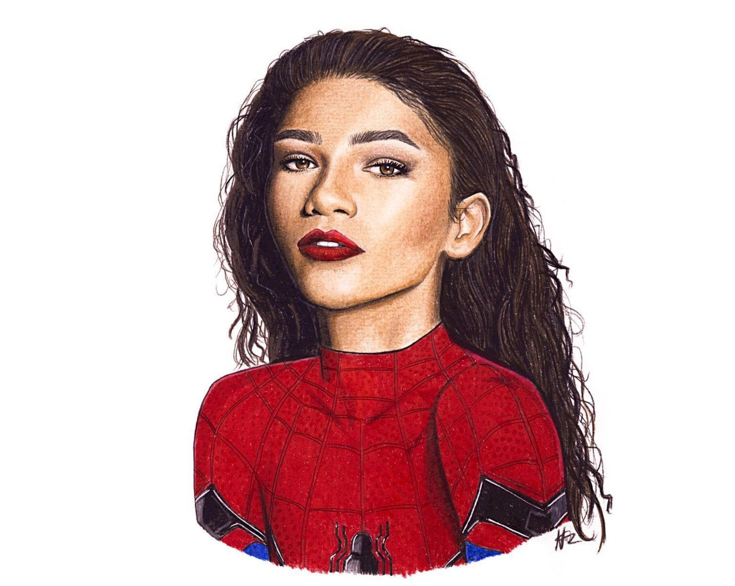 Zendaya (Spider-man Suit) – The Artwork of Nathan McCarron