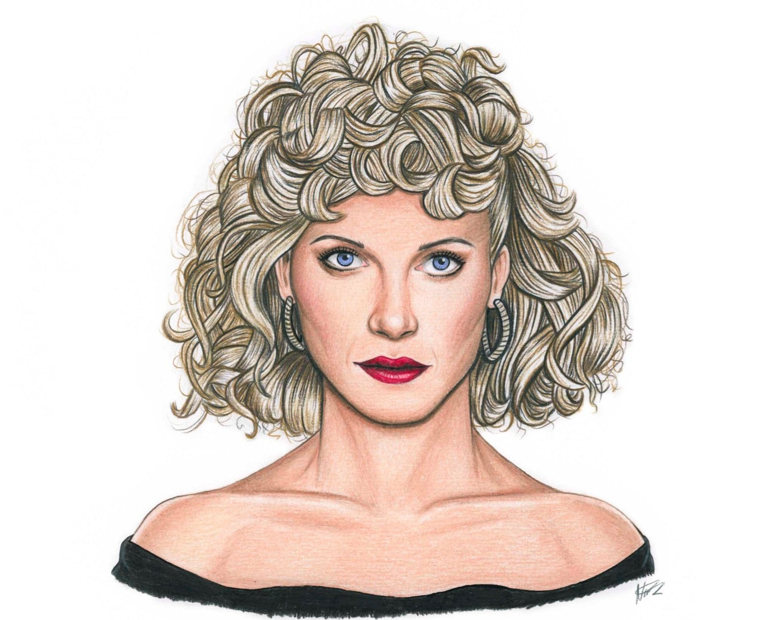 Olivia Newton-John as “Sandy” – The Artwork of Nathan McCarron